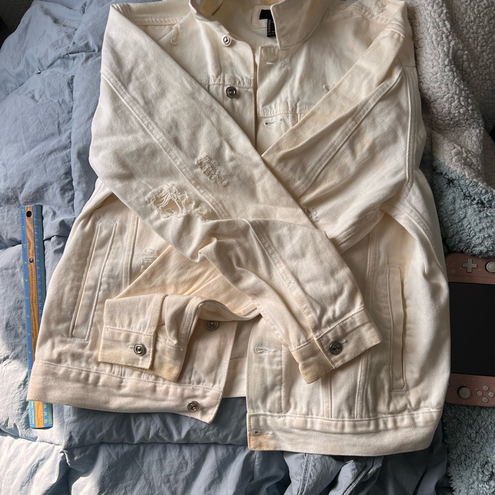 Cream Denim Jacket